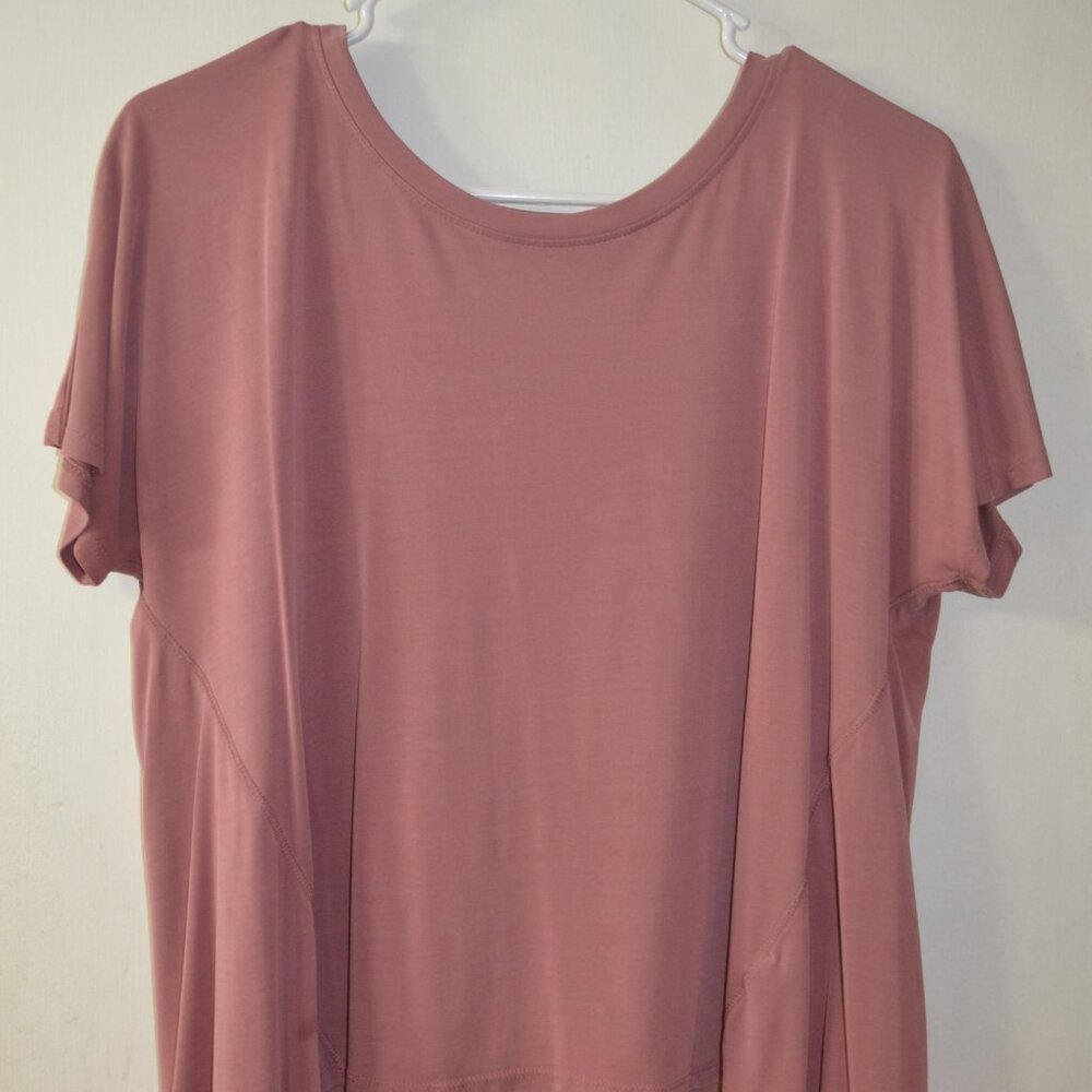 pink open back top